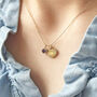 Heart Charm Necklace With Heart Birthstone, thumbnail 1 of 6