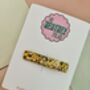 Gold And Silver Glitter Resin Hair Clip / Mixed Metallic Barrette / Elegant Birthday Gift For Her, thumbnail 4 of 6
