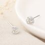 Sterling Silver Micro Love Knot Stud Earrings, thumbnail 1 of 8