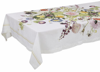 Soft Linen Tablecloth | Blossom Garden | 145x220cm, 3 of 5