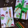 Christmas Vegetables Wrapping Paper, thumbnail 2 of 7