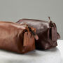 Personalised Genuine Leather Washbag, thumbnail 1 of 7