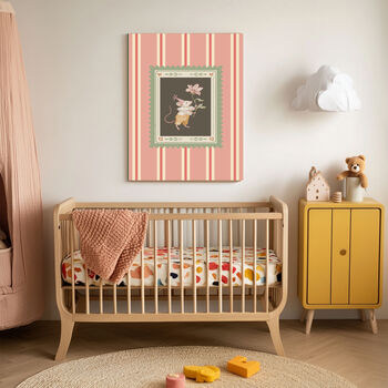 Farmhouse Mouse Nursery Art Print, 4 of 4