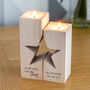 Personalised Written In The Stars Candle Holder Set, thumbnail 3 of 4