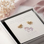 Gold Plated Unicorn Stud Earrings, thumbnail 3 of 11