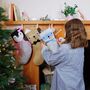 Polar Bear Handmade Felt Dress Up Christmas Stocking, thumbnail 9 of 12
