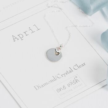 January Birthstone Initial Sterling Silver Necklace, 3 of 12