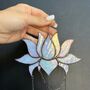 Moon And Lotus Flower Glass Wall Hanging, thumbnail 8 of 9