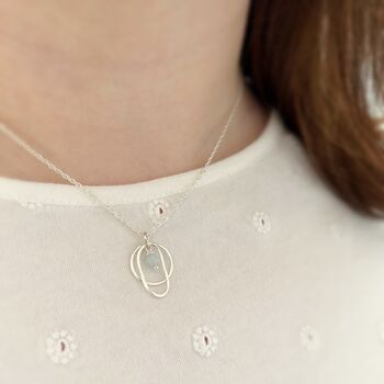 Aquamarine Sterling Silver Drop Necklace, 4 of 4