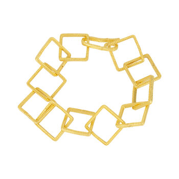 Ancient Geometric Grace Gold Chain Bracelet, 4 of 5