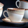 Beige Set Of Six Handmade Porcelain Tea Cup With Saucer, thumbnail 1 of 11