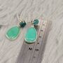 Chalcedony, Blue Apatite Sterling Silver Earrings, thumbnail 8 of 9