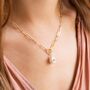 Freshwater Pearl Birthstone Statement Chain Necklace, thumbnail 5 of 12