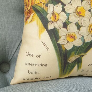 Daffodil Narcissus Decorative Cushion For Spring, 5 of 5