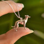 Sterling Silver/18ct Gold Plated Whippet Pendant, thumbnail 1 of 3