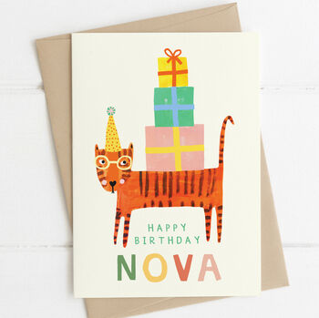 Personalised Tiger Birthday Card, 2 of 4