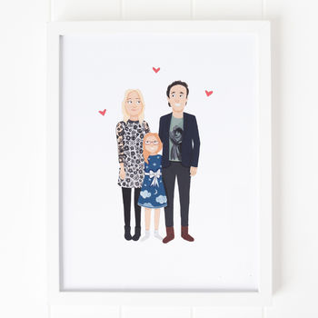 Hand Painted Personalised Family Portrait, 4 of 6