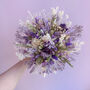 Purple And Green Dried Flower Bouquet, thumbnail 5 of 8