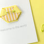 New Baby Boy Or Girl Stripe Nappy Card, thumbnail 10 of 12