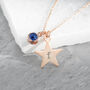 Personalised Rose Gold Star Birthstone Crystal Necklace, thumbnail 5 of 12
