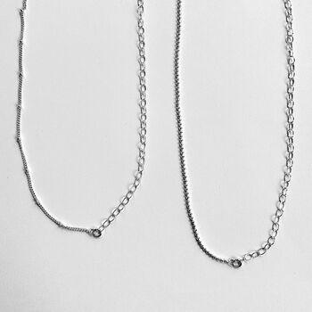 Sterling Silver Long Layer Interwoven Chain, 9 of 10