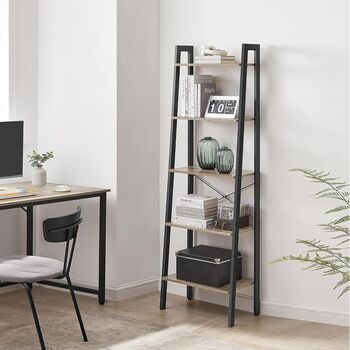 Industrial Ladder Shelf Bookshelf Storage Unit, 3 of 12