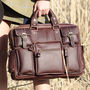 Luxury Leather Multi Pocket Travel Bag, thumbnail 1 of 8