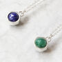 Blue And Green Kyantie Double Sided Silver Necklace, thumbnail 3 of 4