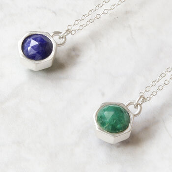 Blue And Green Kyantie Double Sided Silver Necklace, 3 of 4