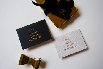 Gold Foil To My Groom Wedding Card, 2 of 5