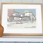 Personalised Hand Drawn House Portrait Illustration, thumbnail 8 of 12