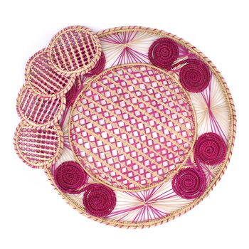 Usiacuri Pink Coasters Set Of Four, 2 of 4