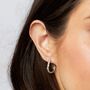 Sterling Silver Country Garden Hoop Earrings, thumbnail 1 of 5