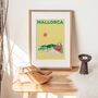 Personalised Mallorca Travel Illustration Print, thumbnail 1 of 5