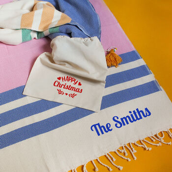 Personalised Cotton Throw, Second Anniversary Gift, 4 of 12