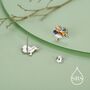 Mandarin Duck Enamel Stud Earrings In Sterling Silver, thumbnail 5 of 10
