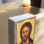 Jesus Christ Icon Print, Orthodox Wood Wall Art, thumbnail 1 of 5