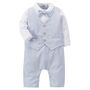 Baby Boy's All In One Linen Outfit With Bow Tie, thumbnail 1 of 4