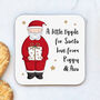 A Mince Pie And Drink For Santa Christmas Eve Coasters, thumbnail 2 of 2