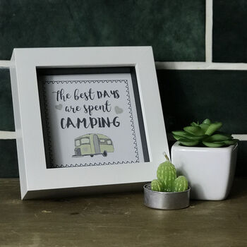 Caravan And Camping Quotation Framed Tile, 5 of 6