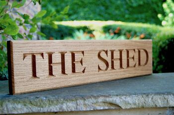 Personalised Oak Wall Hanging House Sign, 2 of 4