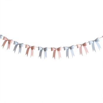 Pink And Blue 3D Bow Garland, 2 of 3