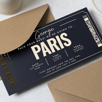 Paris Gift Voucher Gold Foil Holiday Reveal, 2 of 9