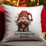 Personalised Christmas Gonk Gnome Gift Cushion, thumbnail 4 of 9