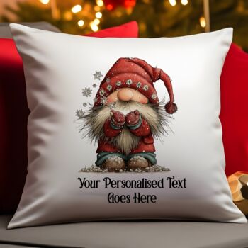 Personalised Christmas Gonk Gnome Gift Cushion, 4 of 9
