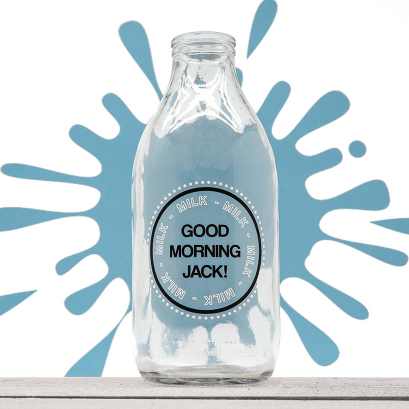 Good Morning Milk Bottle And Straw By The Letteroom 1816