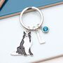Personalised Border Collie Keyring, thumbnail 1 of 11