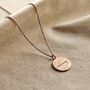 Personalised Hammered Disc Name Necklace, thumbnail 2 of 7
