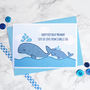 'Whale And Baby' Personalised Birthday Card, thumbnail 1 of 3
