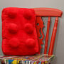 Retro Building Brick Shape Cushion Red, thumbnail 2 of 2